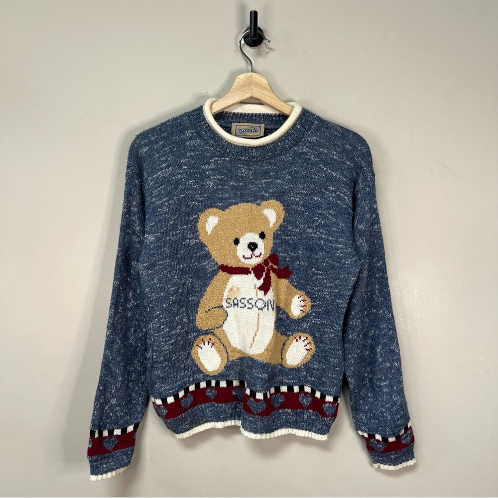 90s Sasson Bear Knit Sweater